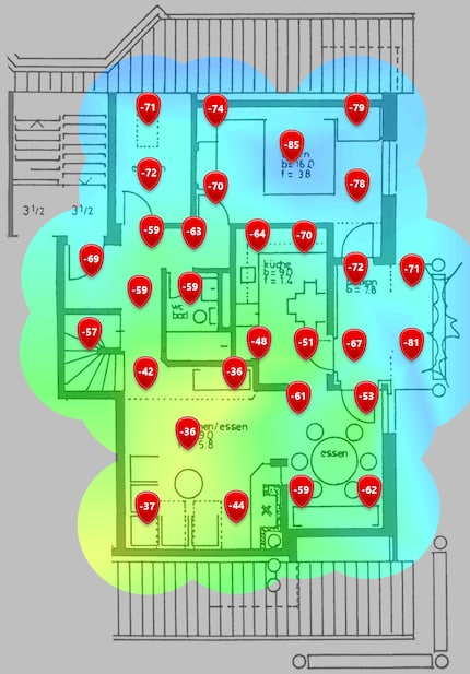 2,4-GHz-Signalpegel