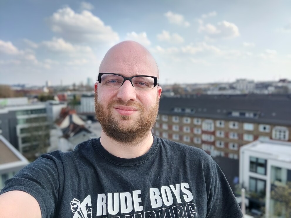Selfie mit Bokeh.