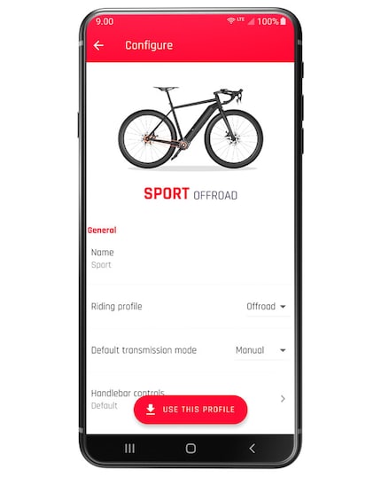 In der App kannst du dein Bike für die anstehende Tour optimieren.