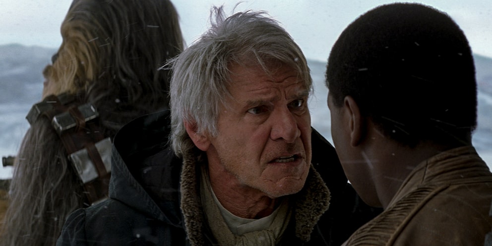 Me telling someone in the column section why «Star Wars: The Force Awakens» is great after all. Kidding. This is Han Solo.