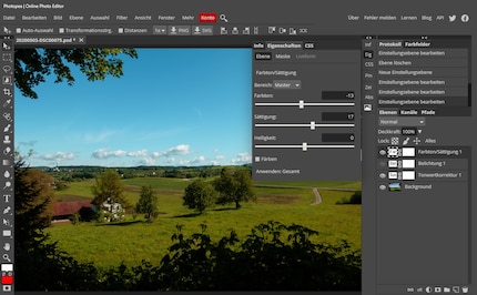 Die Oberfläche wirkt jedem Photoshop-User vertraut