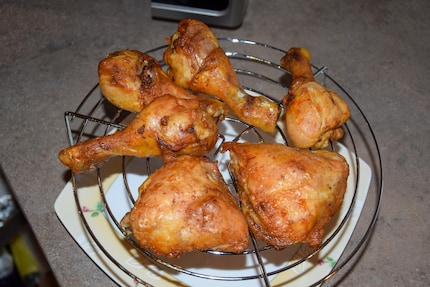 The crispy roast chicken pieces are a sight to behold and taste great too.