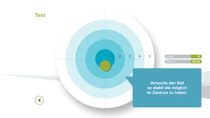 You control the green dot by shifting your weight.