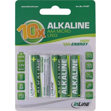 InLine Alkaline High Energy Battery (10 pcs., AAA, 1120 mAh) - Galaxus