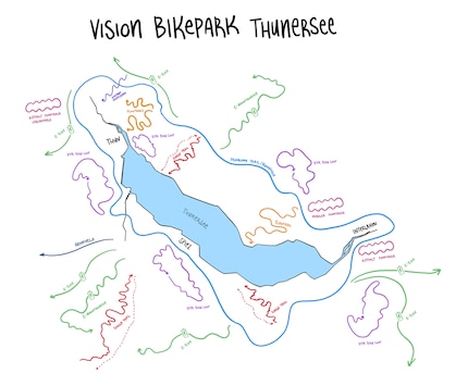 A vision for now: a network of single trails, flow trails and pump tracks.