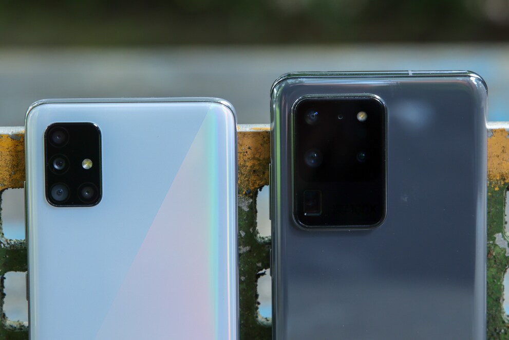 Bei Galaxy A51 ist das Kameramodul kleiner.