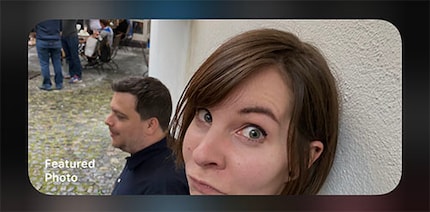Erst beim Tap auf das graue Ding und nach dem Schliessen der Gallerie-App taucht ein Bild auf