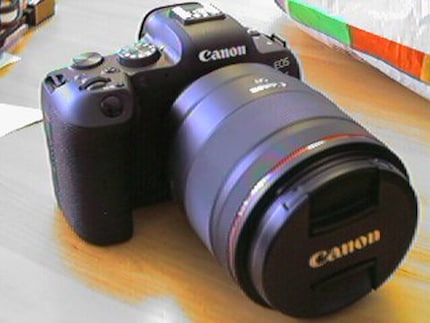New photographed with old: Canon EOS R6, taken with the Casio QV-10