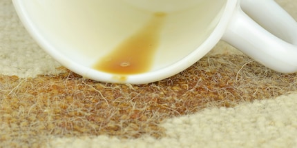 It happens to us all. Spilled coffee on the carpet.