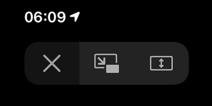 The middle icon is the Picture-in-Picture selector.