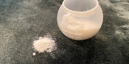Lye powder removes stains, and not just from clothes.