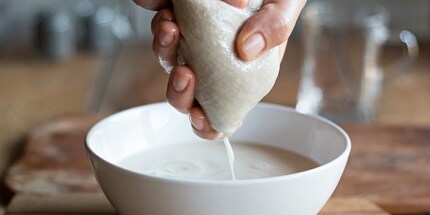 Make tasty milk drinks from leftover nuts.