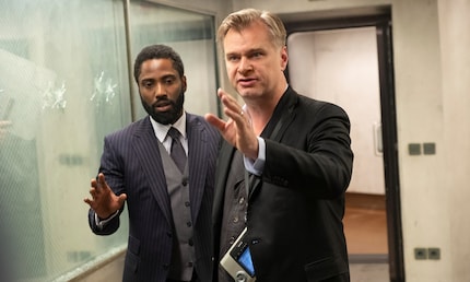 John David Washington and Christopher Nolan.