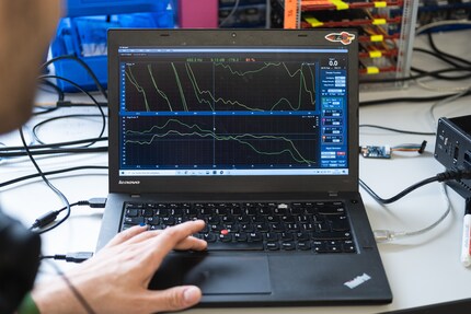 So sieht die Messung in der Software aus