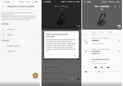 So sieht das Multipoint in der App aus.