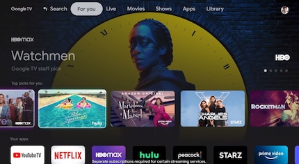 Die «For You»-Page ist sowas wie Google TVs Home-Bildschirm