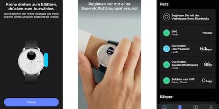 The introduction on the phone showed me what the ScanWatch can do.