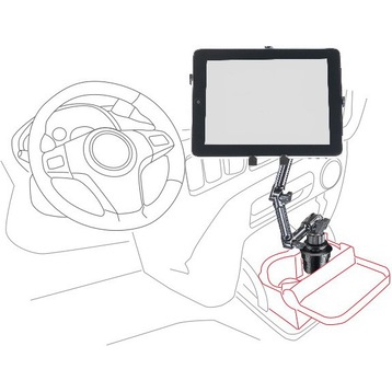 DO-UQ KFZ-Halter zur Befestigung im Becherhalter für Tablet und Kamera