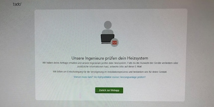 Mit dieser Fehlermeldung müssen wohl viele tado°-Anfänger rechnen.