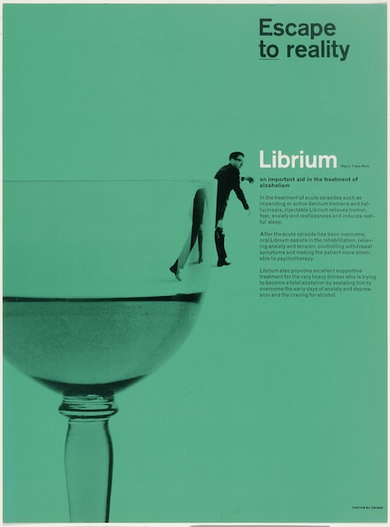 Librium-Werbung, 1967, Rolf Harder, ausgestellt im Museum of Modern Art, New York