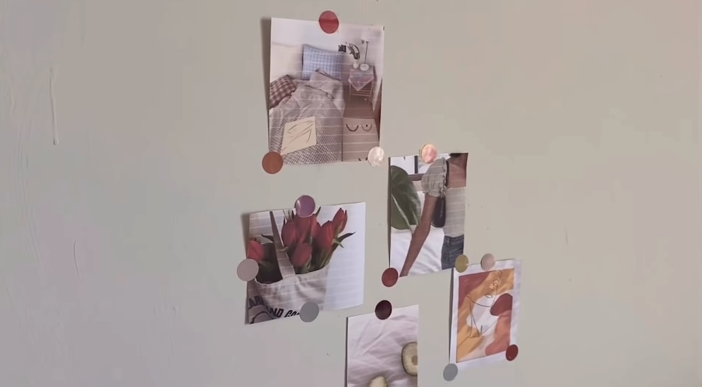 Ein ausgedrucktes Pinterest-Board wird zur Dekoration. Bild: Youtuberin «Risha Atp»