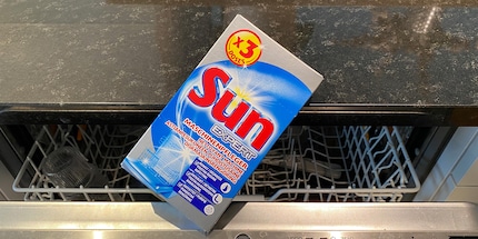 The dishwasher can clean itself with dishwasher cleaner.