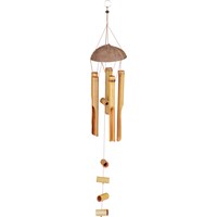 Relaxdays Natural Wind Chimes, Bamboo Mobile
