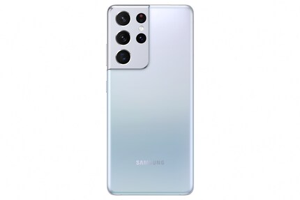 Das Galaxy S21 Ultra in der Rückansicht.