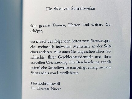 Erklärung in meinem Essay «Trennt euch!» (2017), warum ich im Text die männliche Form benutze.