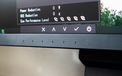 All controls are located directly below the display.