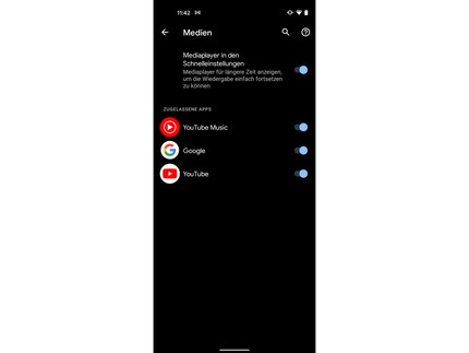 Welche Mediaplayer willst du in den Schnelleinstellungen haben?