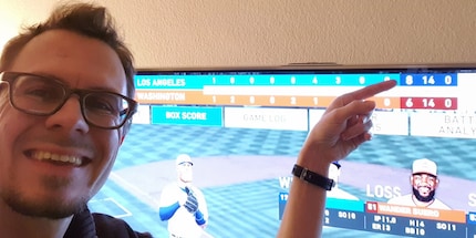 Michel und sein Siegerlächeln nach dem mit 8:6 gewonnen kleinen Final. Bildquelle: Michel Romang
