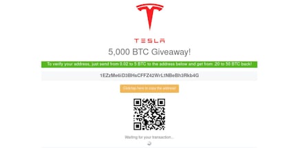 Die Konten von Tesla und Elon Musk sind beliebt bei Scammern, da der Unternehmer bekennender Fan von Kryptowährungen ist. Bildquelle: elon-musk.life