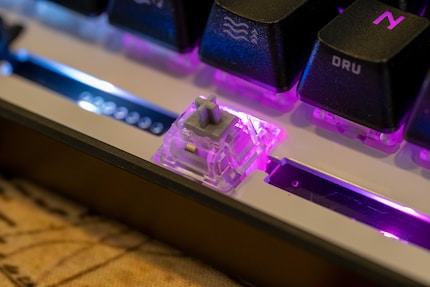 Der verbaute Cherry MX Speed Silver.