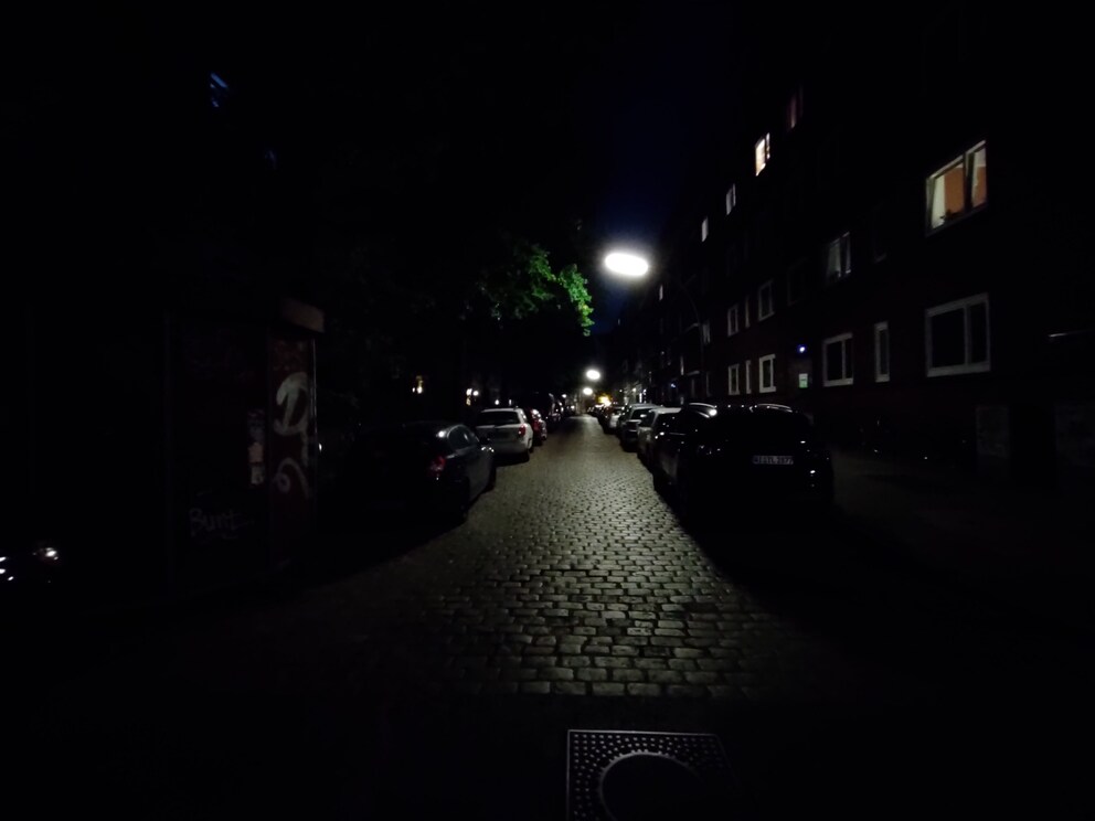 Weitwinkelkamera bei Nacht.