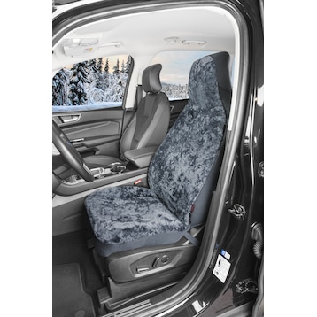 Walser Autositzbezug Zoya aus Lammfell Einzelsitz Highback Zipp-It  anthrazit - Galaxus