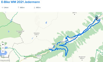 Die Strecke rund um Ischgl.