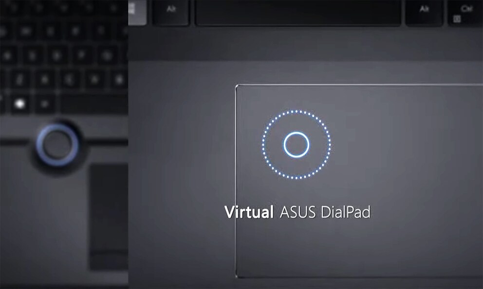 Für die Vivobook Pro X Notebooks gibt es ein virtuelles DialPad.