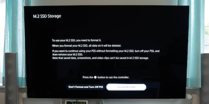 Beim ersten Aufstarten mit der neuen SSD muss sie formatiert werden.
