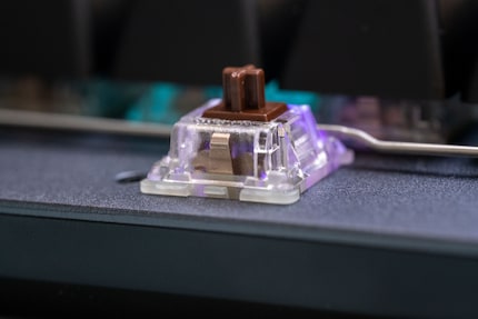 Ein Cherry MX Brown Switch.