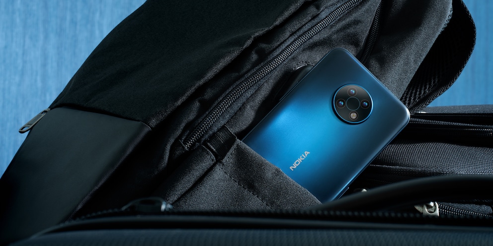 Das Nokia G50 in «Ocean Blue».