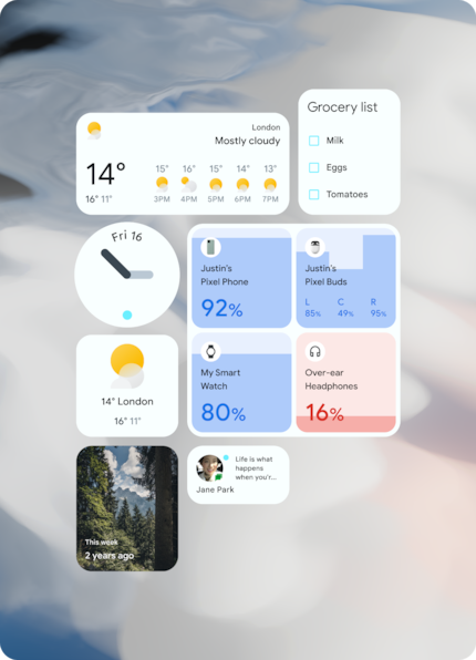 New widget design.