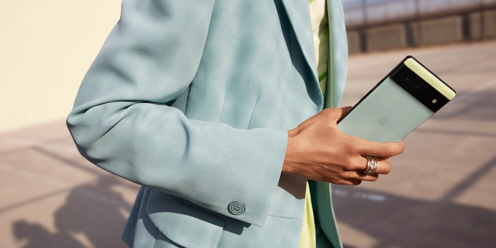 Das Pixel 6 in «Sorta Seafoam»