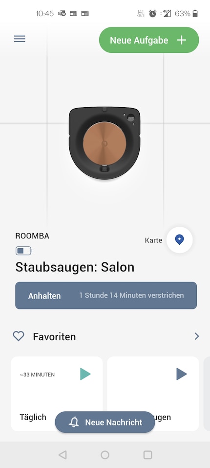 Das Hauptmenü der App.