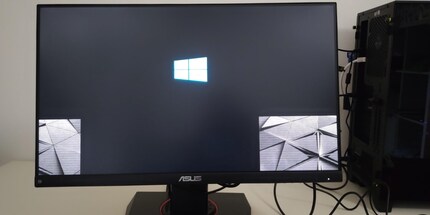 Das Windows-Logo erscheint, aber weiter kommt Max nicht.