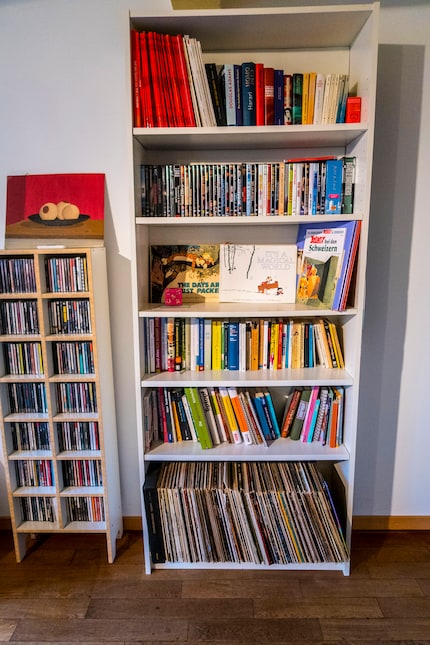 Comics, DVD's, Literaturklassiker und Vinyl bunt gemischt.