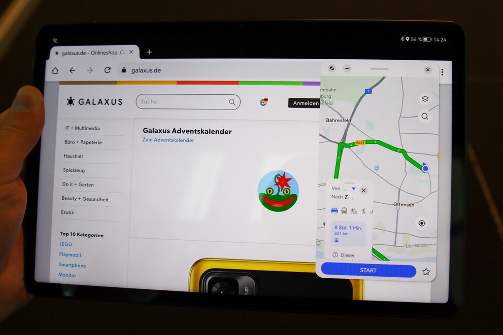 Im Multi-Window-Modus kannst du in zwei Apps gleichzeitig arbeiten.