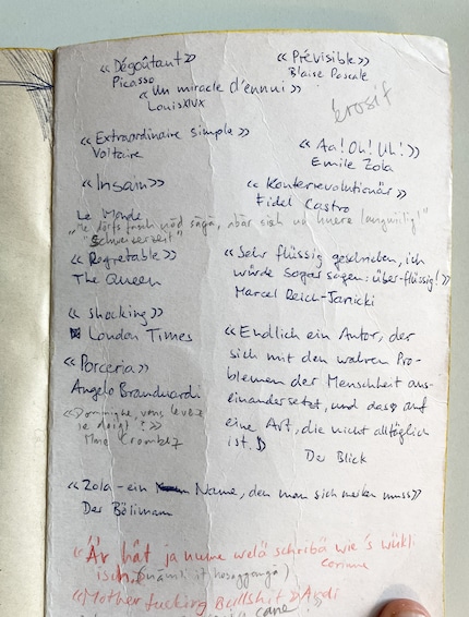 Ugly but memorable: self-written blurb for Émile Zola's «Thérèse Raquin», which we read in French class.