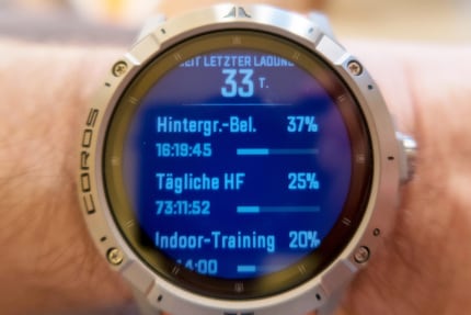 The backlight consumes the most power, followed by the heart rate monitor.