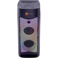 N-Gear Let’s go Party Bluetooth Lautsprecher, Soundsystem mit Karaoke Mikrofon, Disco-LEDs (4 h, Akkubetrieb)